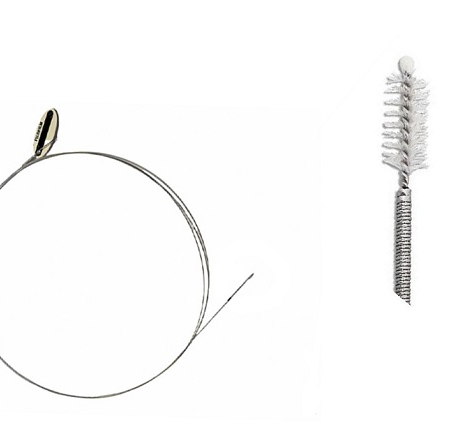 Suction tube cleaning brush